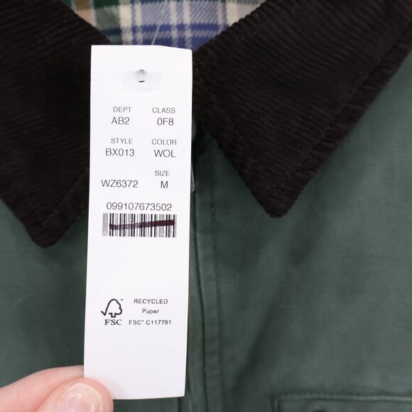 J.Crew Wallace & Barns Lightweight Canvas Work Jacket Washed Olive Medium NWT - Picture 5 of 10